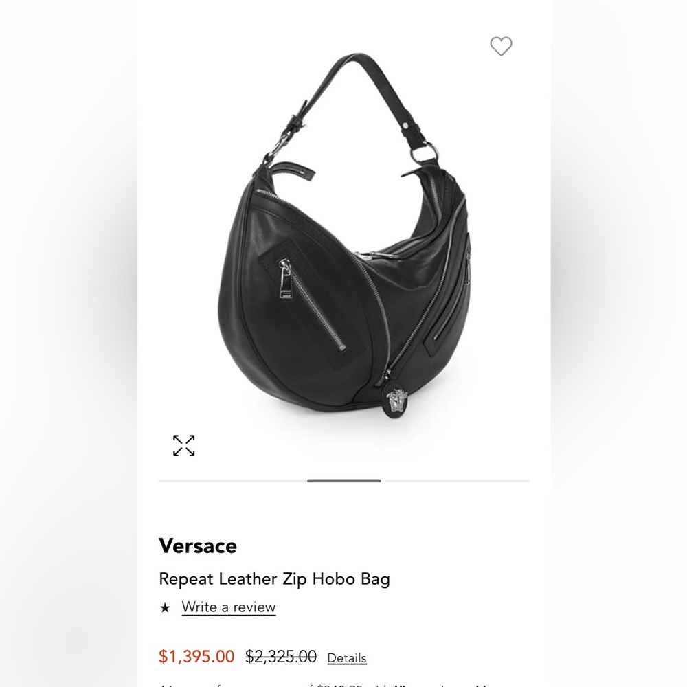Versace Repeat large Leather Hobo